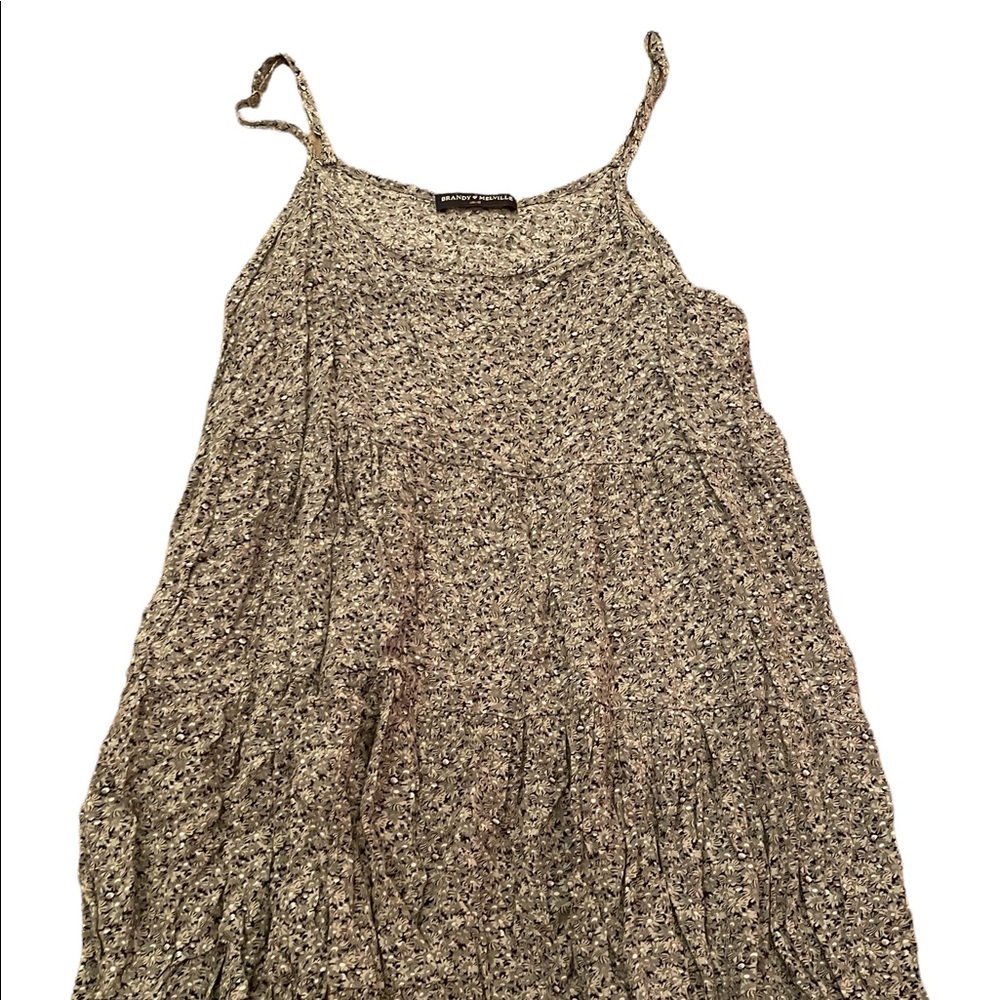 Brandy Melville dress! Size small. Cute flower pattern green.
